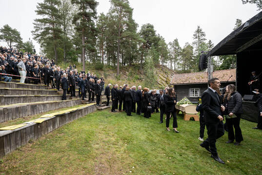 A procession of guests