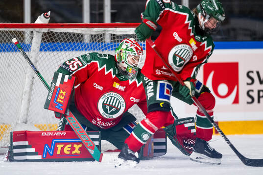 Modos Alexie Guay (ej i bild) gör 1-2 bakom Frölundas