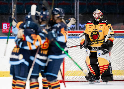 Luleås målvakt Sara Grahn deppar