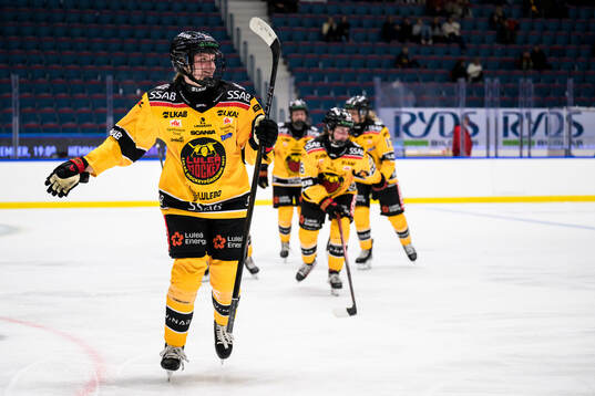 Luleås Tilde Sjödin jublar