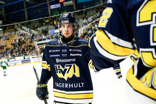 HV71s Hugo Fransson jublar