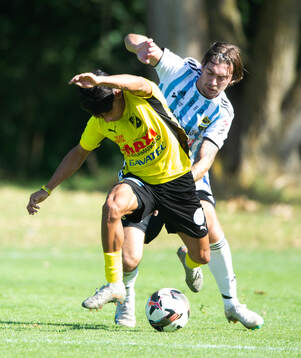 IFK Hässleholms Axel Winberg i matchen i division 2 mellan