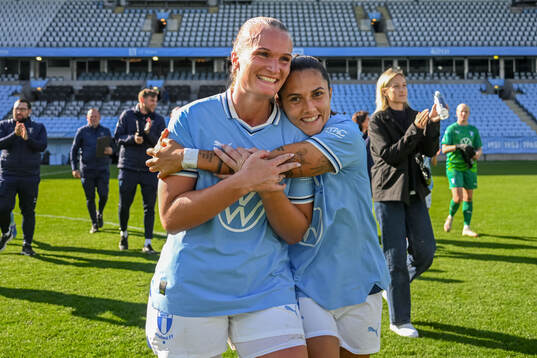 Malmö FFs Lovisa Gustafsson och Ana Mafalda Ferreira