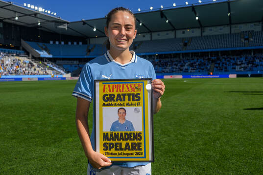Malmö FFs Matilda Eriksson Kristell tilldelas månadens