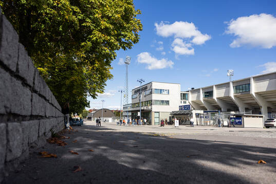 Exteriör vy av Platinumcars Arena