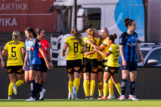 Tonje Erikstein of LSK Kvinner celebrates