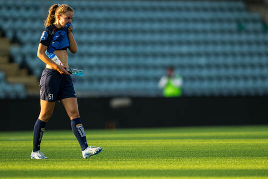 Iris Omarsdottir of Stabæk looks dejected