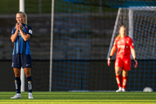 Emilie Bølviken of Stabæk looks dejected