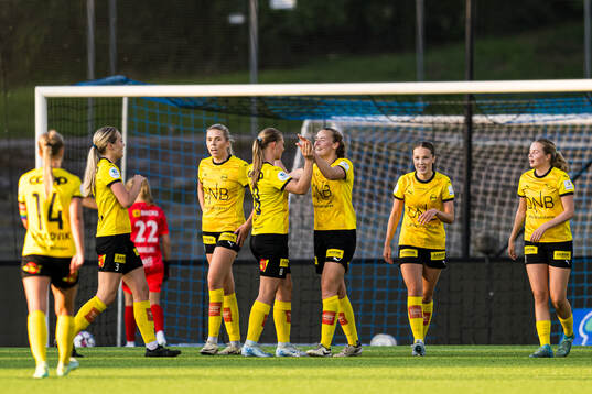 Tonje Erikstein of LSK Kvinner celebrates