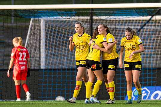 Tonje Erikstein of LSK Kvinner celebrates