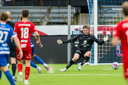 Stefan Ingi Sigurdarson of Sandefjord scores the 1-0 goal