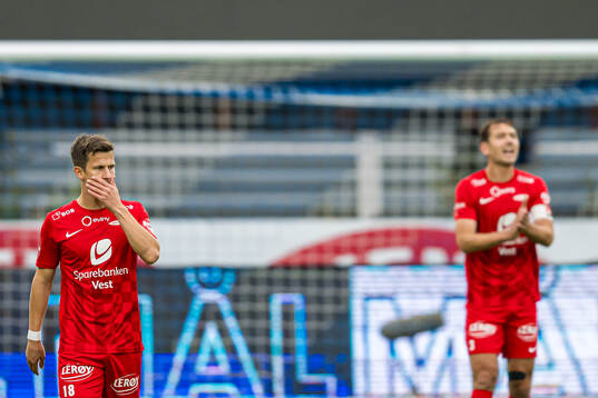 Sander Erik Kartum of Brann looks dejected