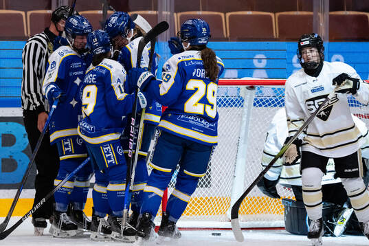 Leksands spelare jublar
