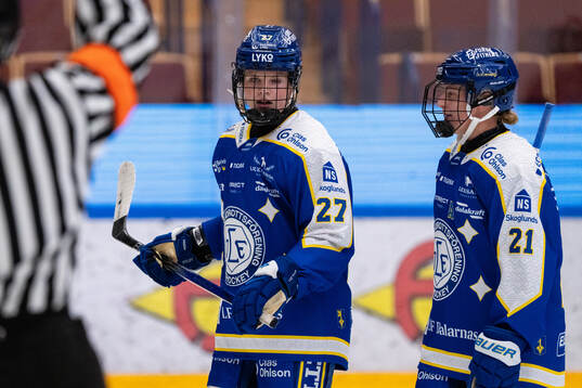 Leksands Shay Maloney  och Emilie Kruse Johansen