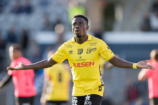 Elfsborgs Michael Baidoo reagerar