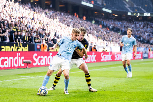 Malmö FFs Hugo Bolin och AIKs Onni Valakari