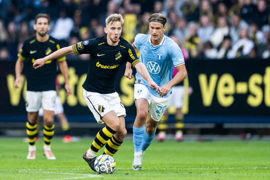 AIKs Eskil Edh och Malmö FFs Erik Botheim