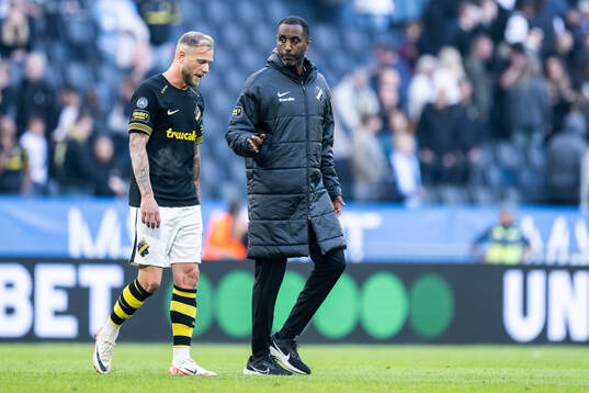 AIKs John Guidetti och assisterande tränare Henok Goitom