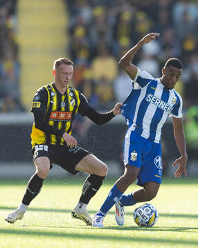 Häckens Julius Lindberg och IFK Göteborgs Paulos Abraham