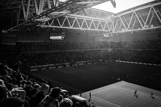Vy över fotbollsmatchen i Allsvenskan mellan Djurgården