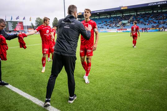 Eirik Horneland, head coach of Brann, and Fredrik Pallesen