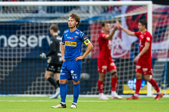 Karl Filip Ottosson of Sandefjord looks dejected