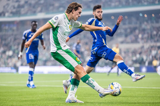 Hammarbys Hampus Skoglund och IFK Norrköpings Laorent
