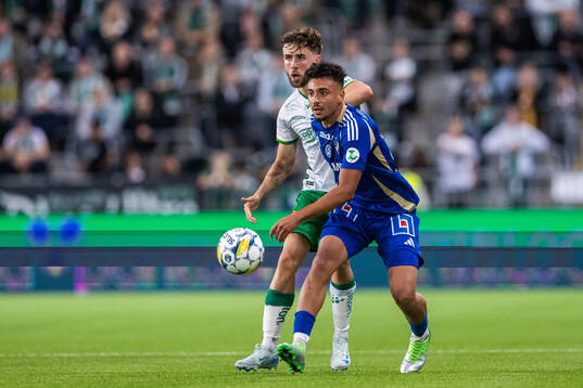 IFK Norrköpings Moutaz Neffati och Hammarbys Marc Llinares