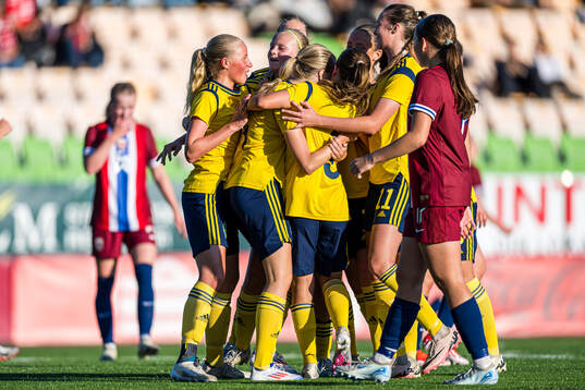 Thea Eriksson of Sweden celebrates