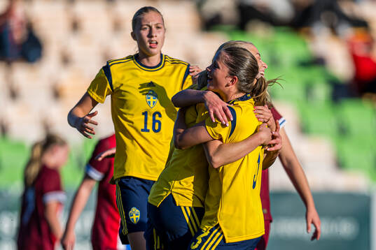 Thea Eriksson of Sweden celebrates