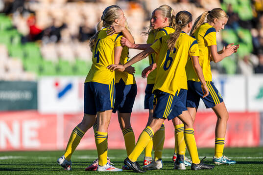 Thea Eriksson of Sweden celebrates