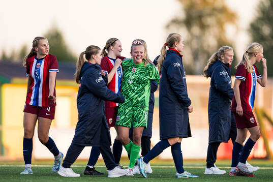 Helene Olsson of Norway celebrates