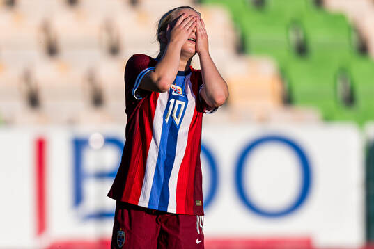 Mie Ingeborg Hoem of Norway looks dejected