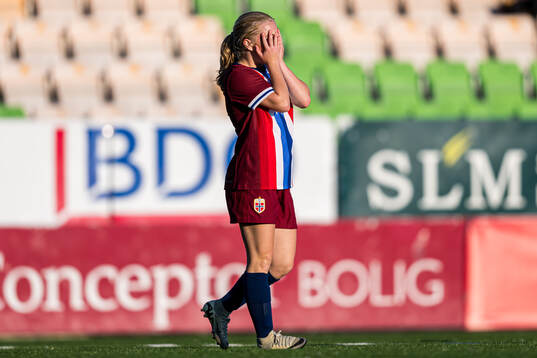 Mie Ingeborg Hoem of Norway looks dejected