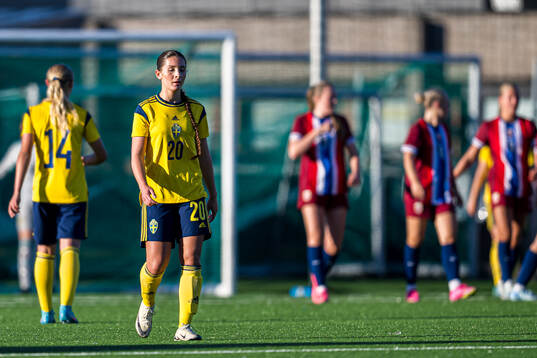 Filippa Sjöström of Sweden looks dejected