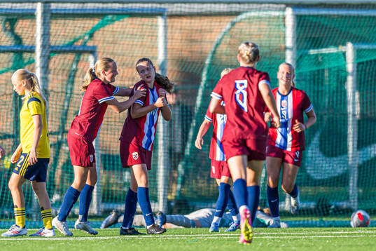 Sigrid Antonsen Gamst of Norway celebrates