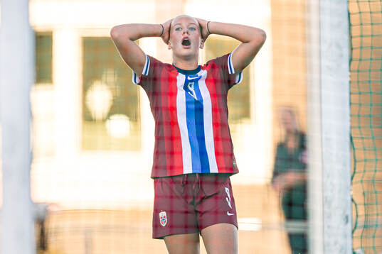 Marie Moen Preus of Norway looks dejected