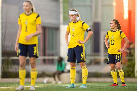 Selma Boström of Sweden looks dejected