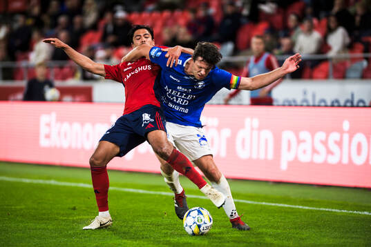 Östers Lukas Bergquist och Trelleborgs Mattias Andersson