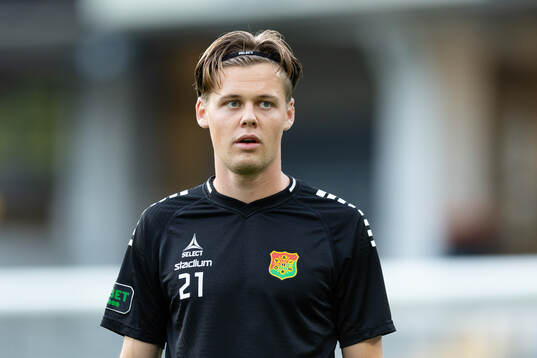 GAIS Axel Henriksson innan fotbollsmatchen i Allsvenskan
