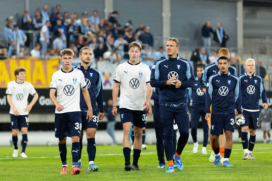 Malmö FFs Hugo Bolin, Elison Makolli, Nils Zätterström