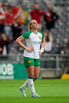 Cathinka Tandberg of Hammarby looks dejected