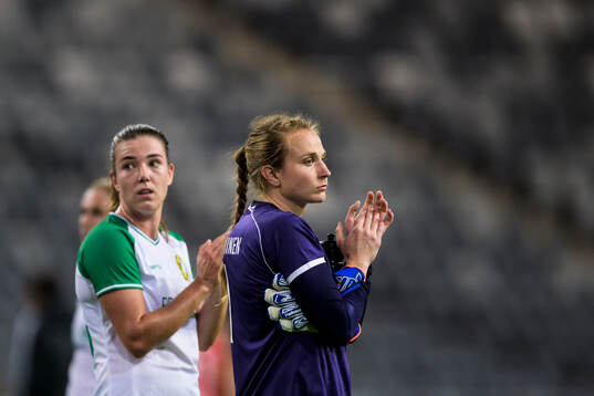 Goal keeper Anna Tamminen of Hammarby looks dejected