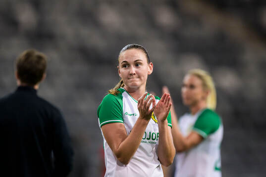 Vilde Hasund of Hammarby looks dejected
