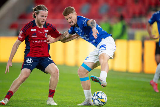 Östers Daniel Ljung och Trelleborgs Markus Björkqvist