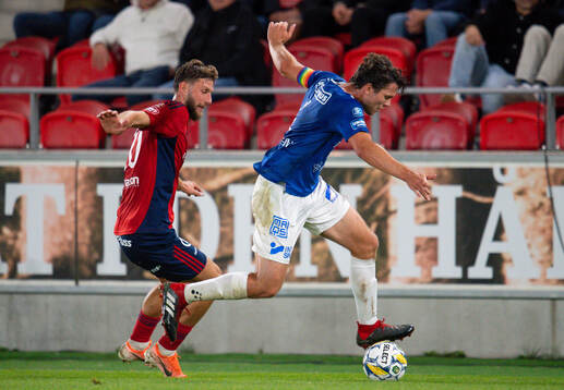 Östers Alibek Aliev och Trelleborgs Mattias Andersson