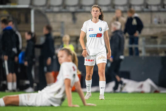 Växjö DFFs Vasiliki Giannaka deppar
