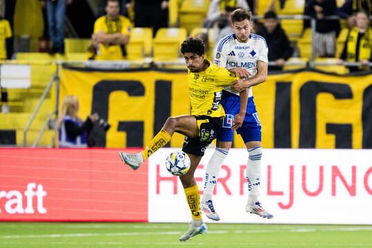Elfsborgs Ahmed Qasem och IFK Norrköpings Anton Eriksson