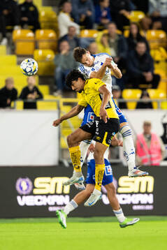 Elfsborgs Ahmed Qasem och IFK Norrköpings Anton Eriksson