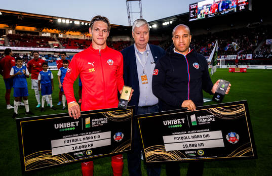 Helsingborgs Taylor Silverholt och tränare Kleber